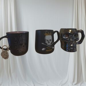 3 Pack Premium Skull Halloween Cups All Very Nice!